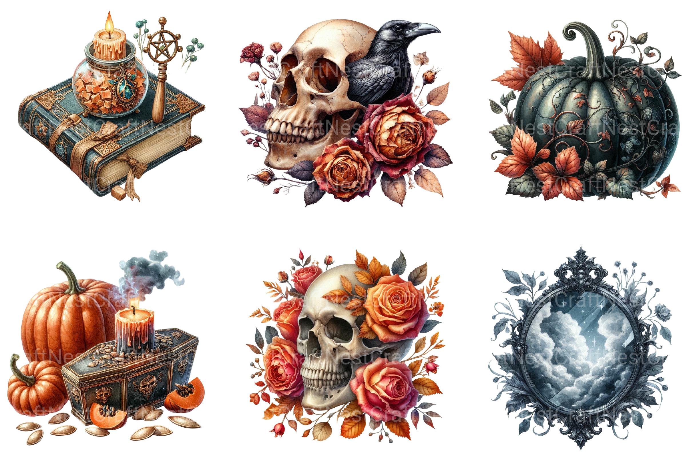 Gothic Autumn Clipart Bundle - CraftNest - Digital Crafting and Art