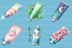 Toothpaste Clipart Bundle - CraftNest - Digital Crafting and Art