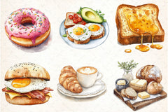 Breakfast Clipart Bundle - CraftNest - Digital Crafting and Art