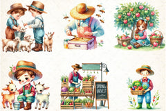Spring Farmer Clipart Bundle 13 - CraftNest - Digital Crafting and Art