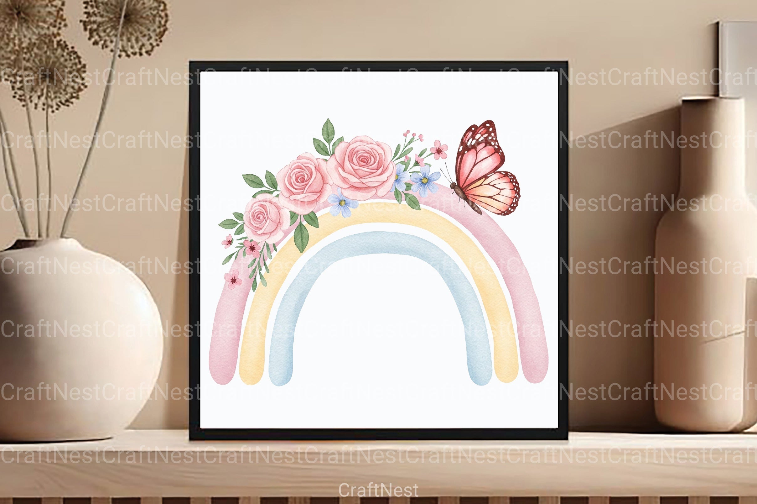 Pastel Rainbow Clipart Bundle 66 - CraftNest - Digital Crafting and Art