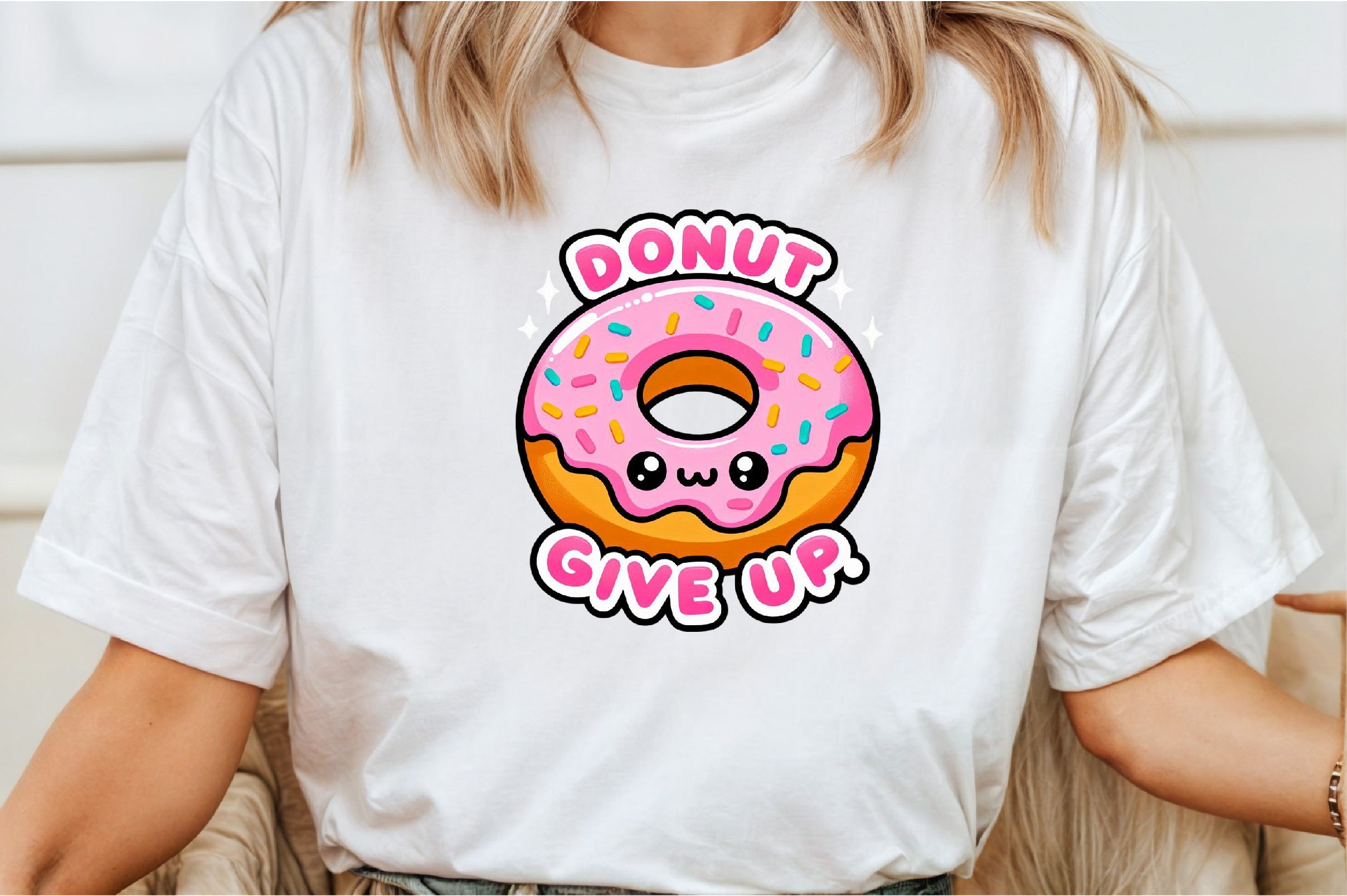 Funny Donut Give Up Sticker Clipart Bundle