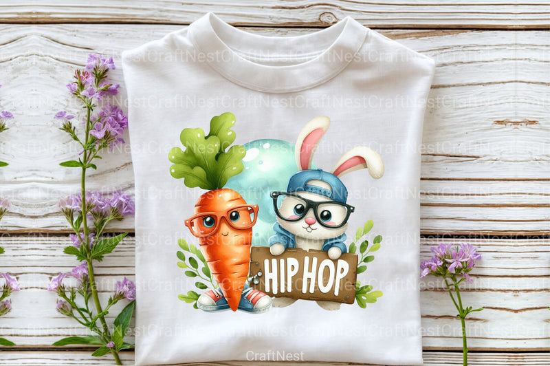 Funny Easter Bunny Hip Hop Clipart Bundle - CraftNest - Digital Crafting and Art