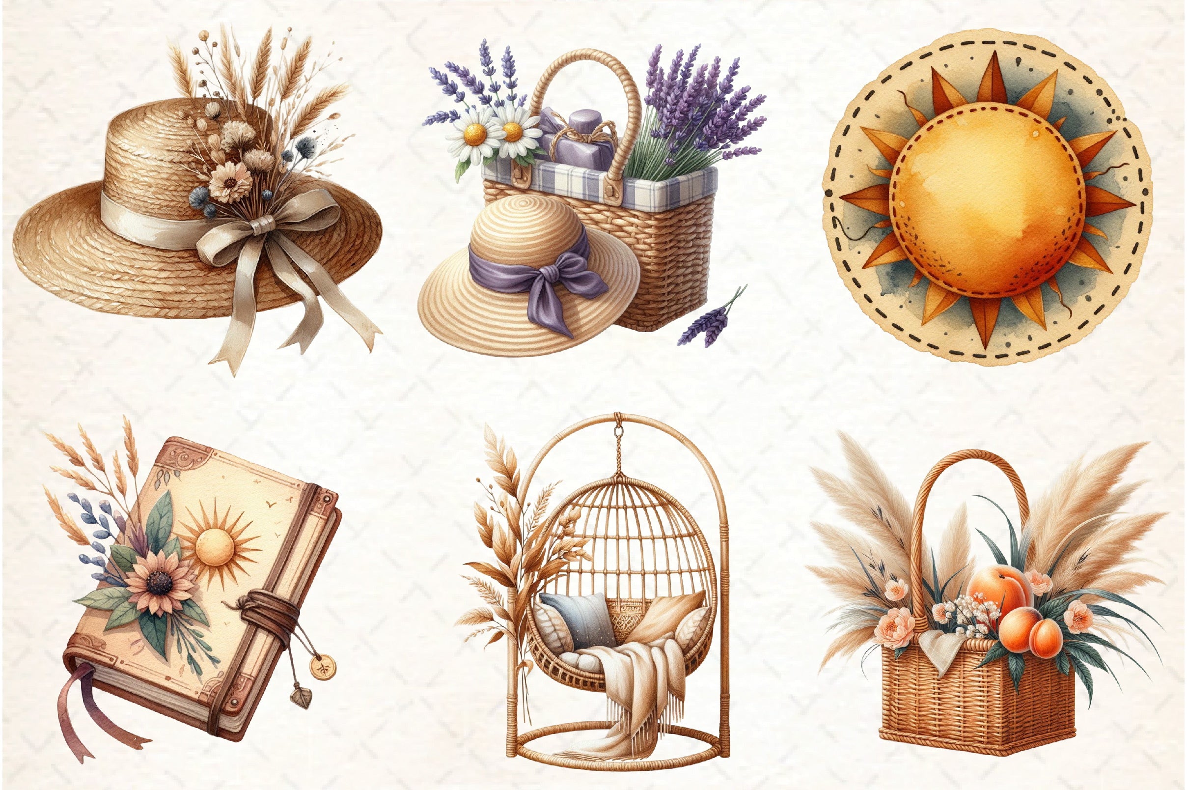 Boho Summer Clipart Bundle