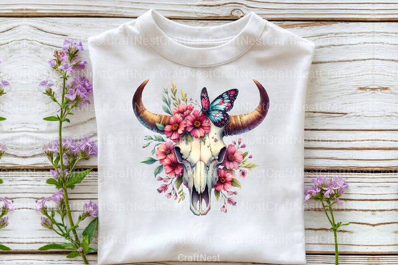 Bull Skull with Horns Clipart Bundle 78 - CraftNest - Digital Crafting and Art