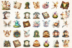Fairy Forest Vintage Clipart Bundle - CraftNest - Digital Crafting and Art