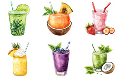 Summer Tropical Smoothie Cup Clipart - CraftNest - Digital Crafting and Art