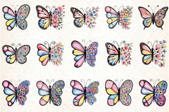 Floral Butterfly Clipart Bundle 1 - CraftNest - Digital Crafting and Art