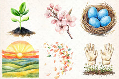 Spring Seasonal Elements Clipart Bundle 99 - CraftNest - Digital Crafting and Art