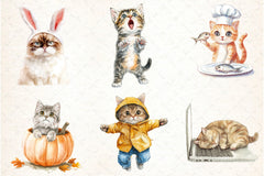Funny Cats Clipart Bundle 99 - CraftNest - Digital Crafting and Art