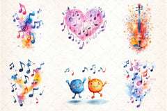 Musical Notes Clipart Bundle - CraftNest - Digital Crafting and Art