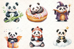 Cute Panda Clipart Bundle 9 - CraftNest - Digital Crafting and Art