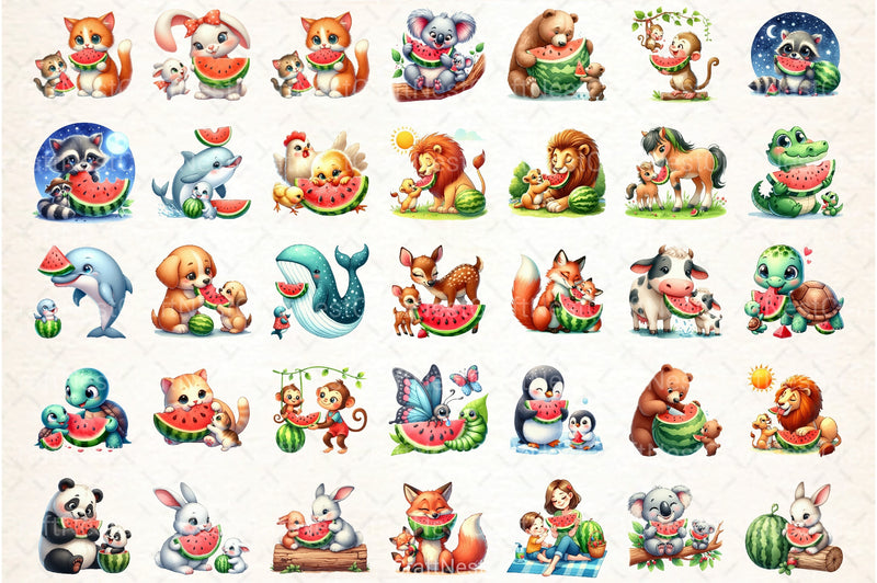 Watermelon Mother's Day Clipart Bundle - CraftNest - Digital Crafting and Art