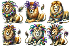 Mardi Gras Lion Clipart Bundle - CraftNest - Digital Crafting and Art