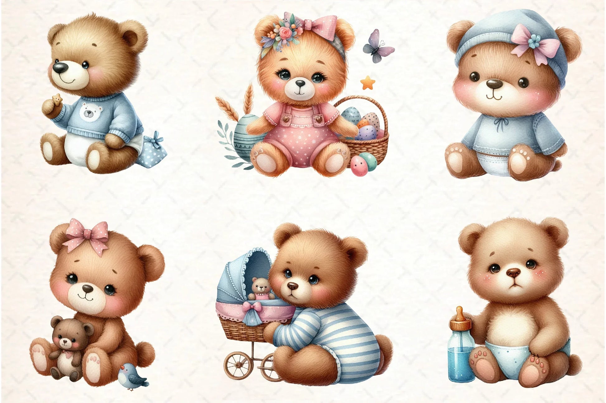 Baby Bear Clipart Bundle - CraftNest - Digital Crafting and Art