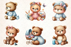 Baby Bear Clipart Bundle - CraftNest - Digital Crafting and Art