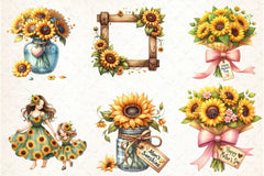 Sunflower Mother's Day Clipart Bundle 19 - CraftNest - Digital Crafting and Art