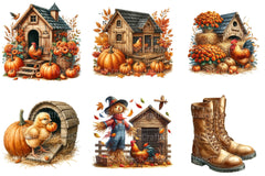 Autumn Chicken Coop Clipart - CraftNest - Digital Crafting and Art