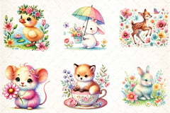 Spring Animals Clipart Bundle 23 - CraftNest - Digital Crafting and Art