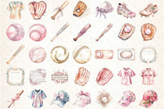 Coquette Baseball Clipart Bundle 7 - CraftNest - Digital Crafting and Art