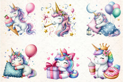 Kawaii Unicorn Party Clipart Bundle - CraftNest - Digital Crafting and Art