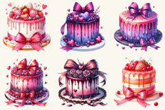 Valentine Drooping Cake Clipart Bundle - CraftNest - Digital Crafting and Art