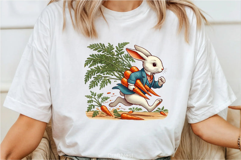 Easter Rabbit & Carrot Clipart Bundle 3 - CraftNest - Digital Crafting and Art