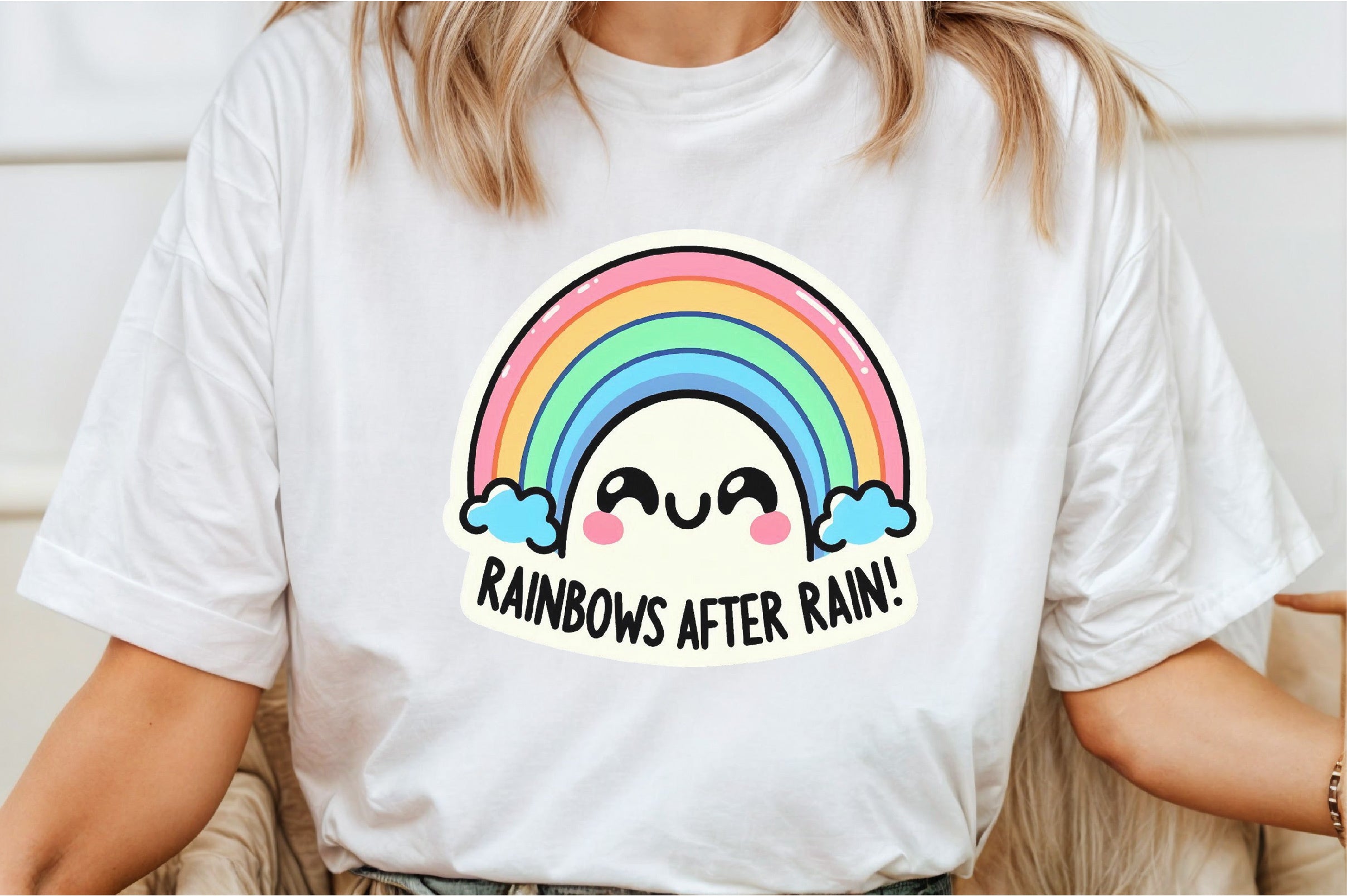 Funny Rainbows After Rain Sticker Clipart Bundle