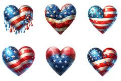 4th Of July Heart Sublimation Clipart Bundle - CraftNest - Digital Crafting and Art