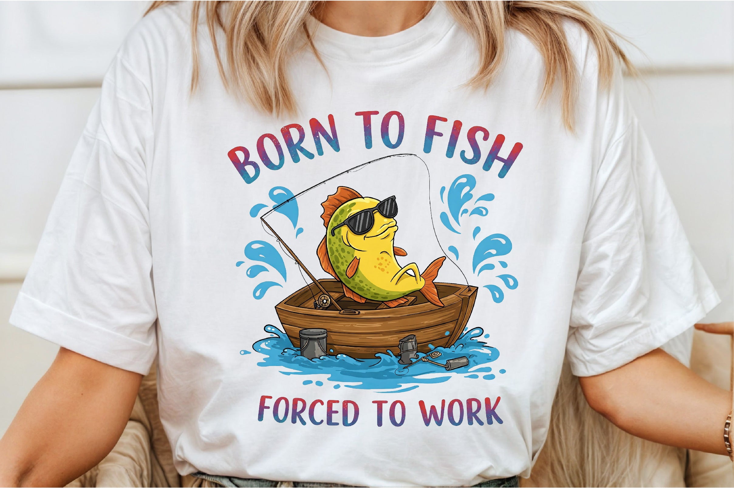 Born to Fish, Forced to Work Clipart Bundle
