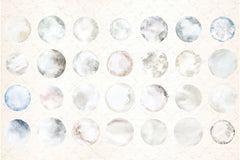 White Circles Clipart Bundle - CraftNest - Digital Crafting and Art
