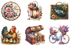 Rustic Mothers Day Clipart - CraftNest - Digital Crafting and Art