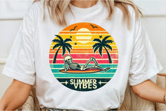 Vintage Summer Vibes Skeleton Design Clipart Bundle - CraftNest - Digital Crafting and Art