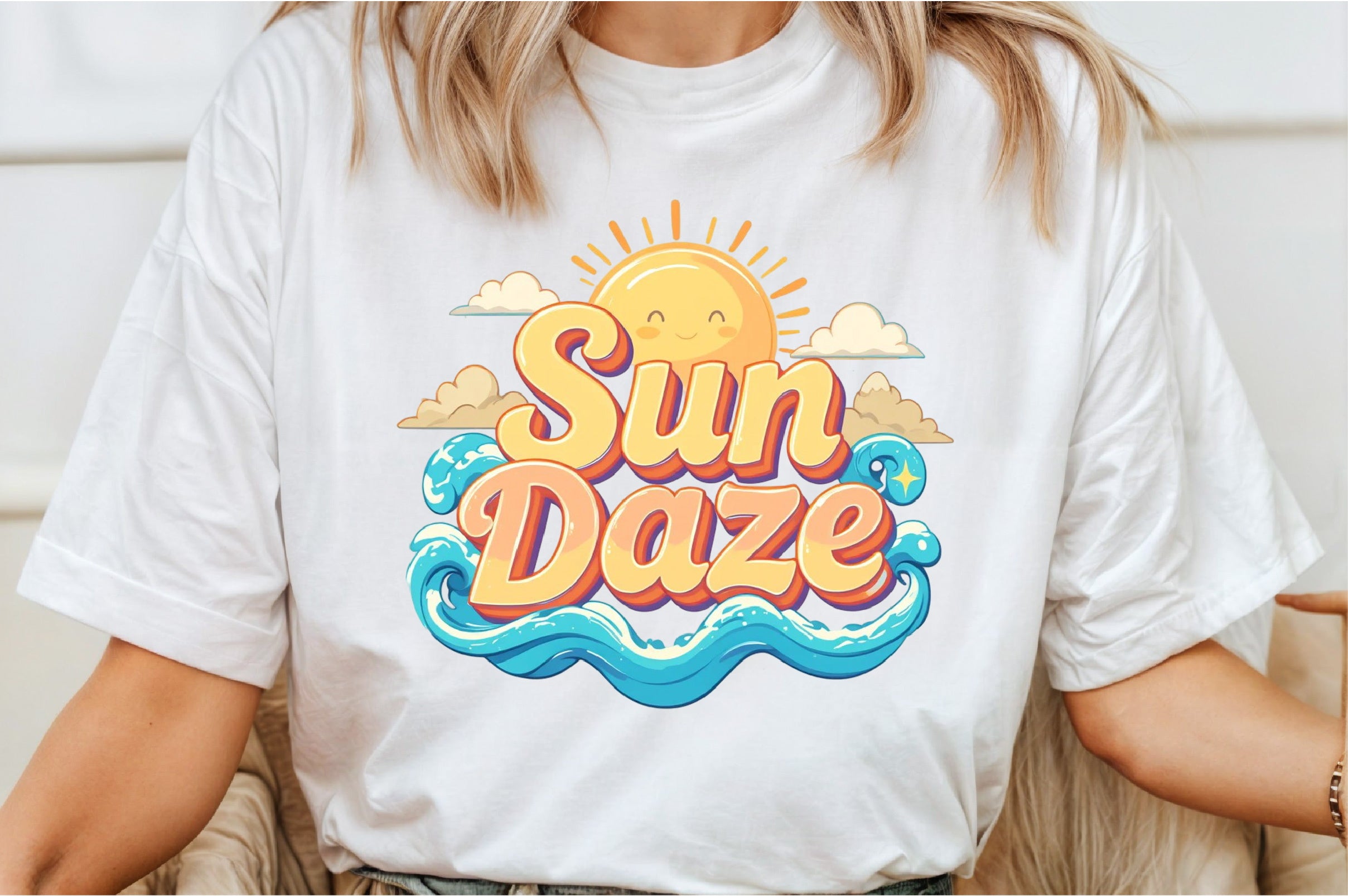 Sun Daze Retro Summer Clipart Bundle