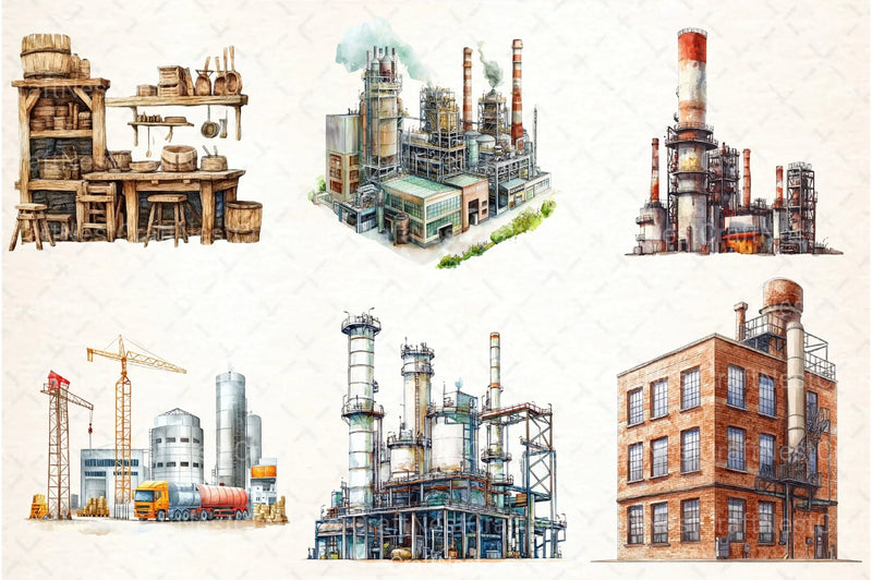 Big Factory Clipart Bundle - CraftNest - Digital Crafting and Art