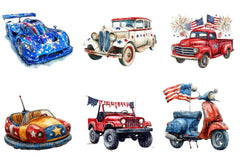 4th of July Car Clipart - CraftNest - Digital Crafting and Art