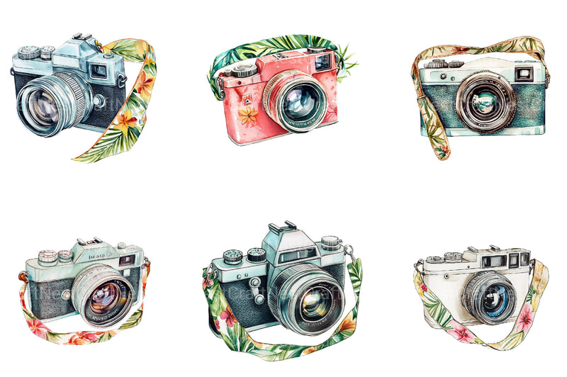 Summer Camera Clipart Bundle - CraftNest - Digital Crafting and Art
