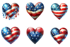 4th of July Heart Sublimation Clipart - CraftNest - Digital Crafting and Art