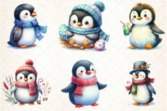 Cute Penguin Clipart Bundle - CraftNest - Digital Crafting and Art