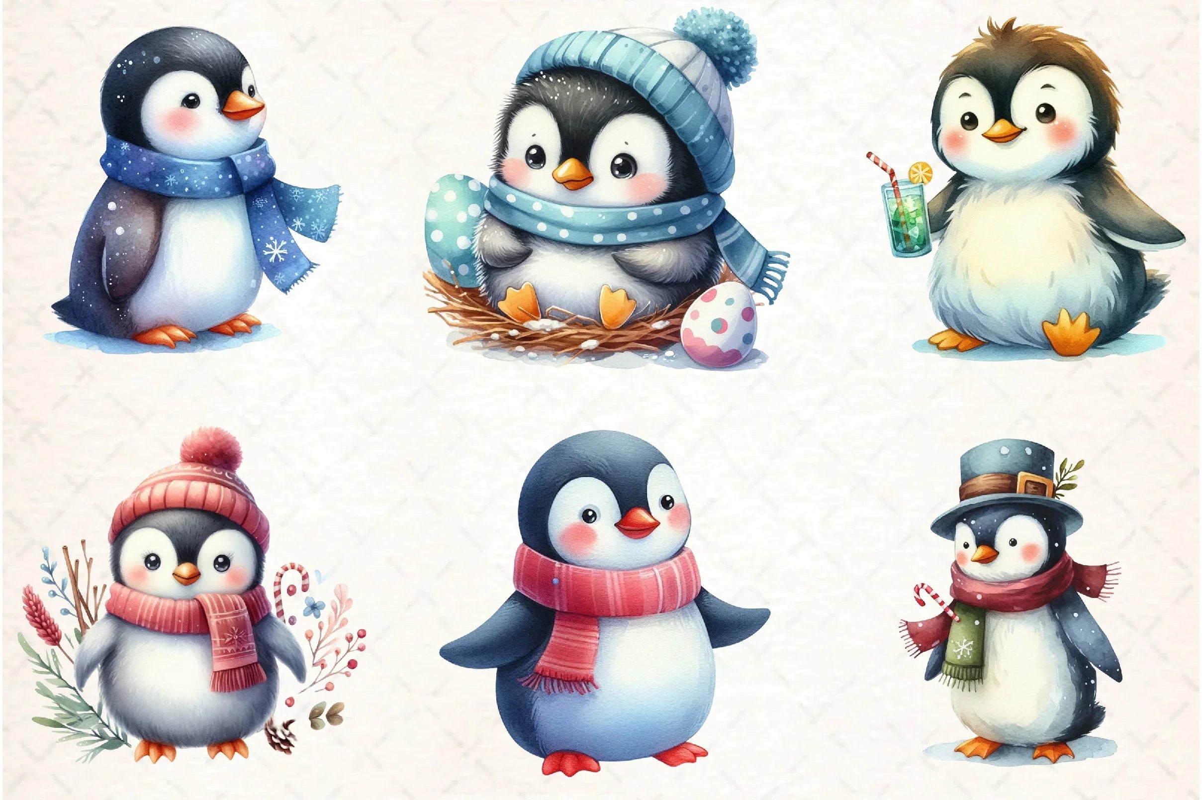 Cute Penguin Clipart Bundle - CraftNest - Digital Crafting and Art