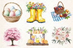 Warm Spring Clipart Bundle 1 - CraftNest - Digital Crafting and Art