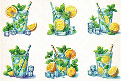 Lemonade Glass Clipart Bundle - CraftNest - Digital Crafting and Art