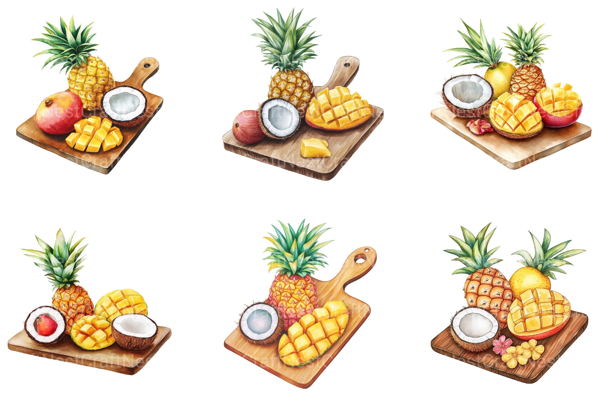 Summer Cutting Board Clipart Bundle - CraftNest - Digital Crafting and Art