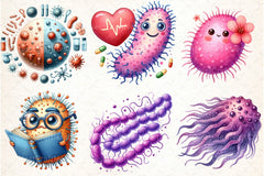 Bacteria Clipart Bundle - CraftNest - Digital Crafting and Art