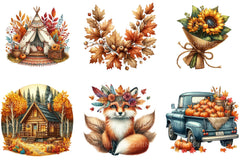 Boho Autumn Clipart - CraftNest - Digital Crafting and Art