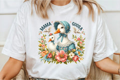 Cute Mother's Day Mama Goose Flowers Clipart Bundle - CraftNest - Digital Crafting and Art