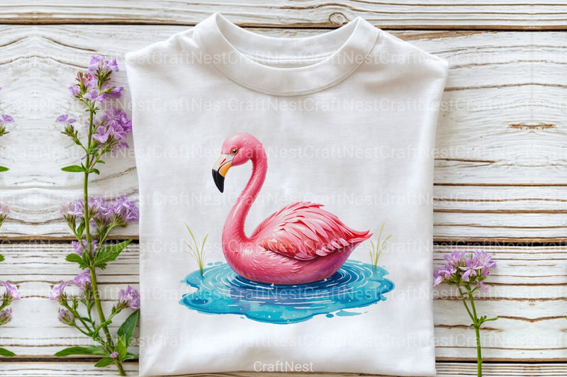 Summer Flamingo Clipart Bundle 3 - CraftNest - Digital Crafting and Art