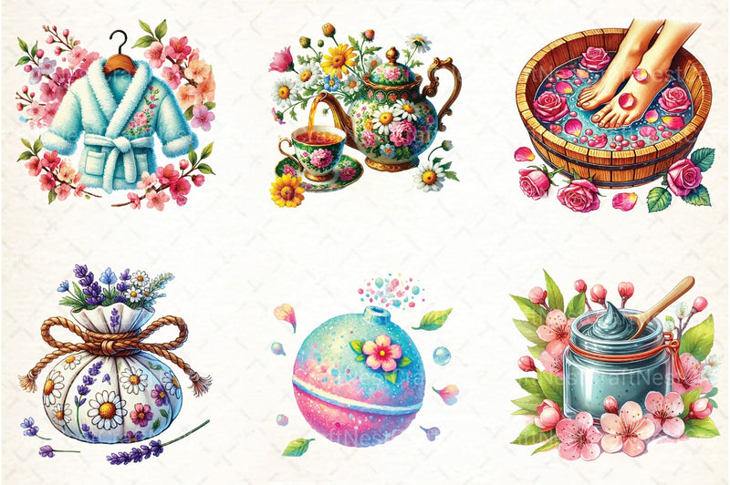 Spring Spa Day Clipart Bundle 35 - CraftNest - Digital Crafting and Art