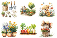 Cute Summer Gardening Clipart - CraftNest - Digital Crafting and Art