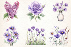 Purple Spring Clipart Bundle 1 - CraftNest - Digital Crafting and Art